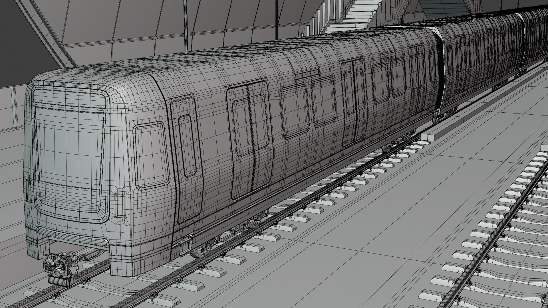 Stockholm metro station 3D model_9