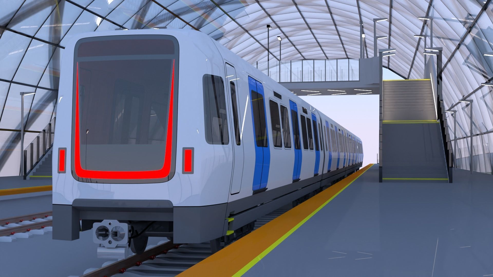 Stockholm metro station 3D model_10