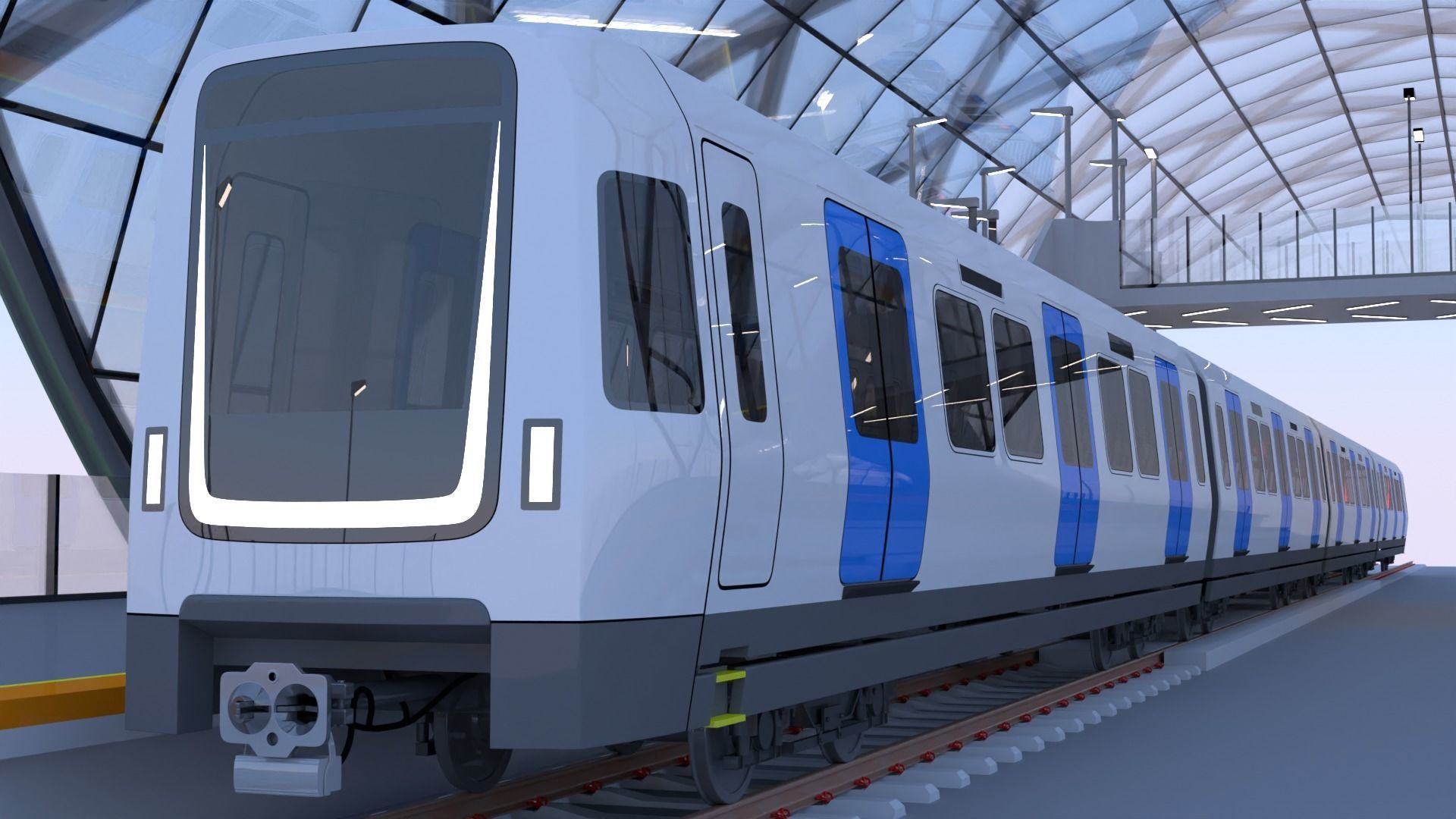 Stockholm metro station 3D model_3