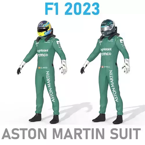 F1 Aston Martin Suit 2023 3D model