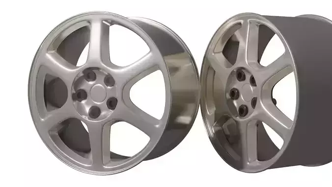 Mitsubishi Lancer Evolution Rims - 3D Free low-poly 3D model