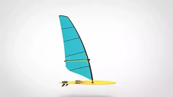 Wind surfing 3D model