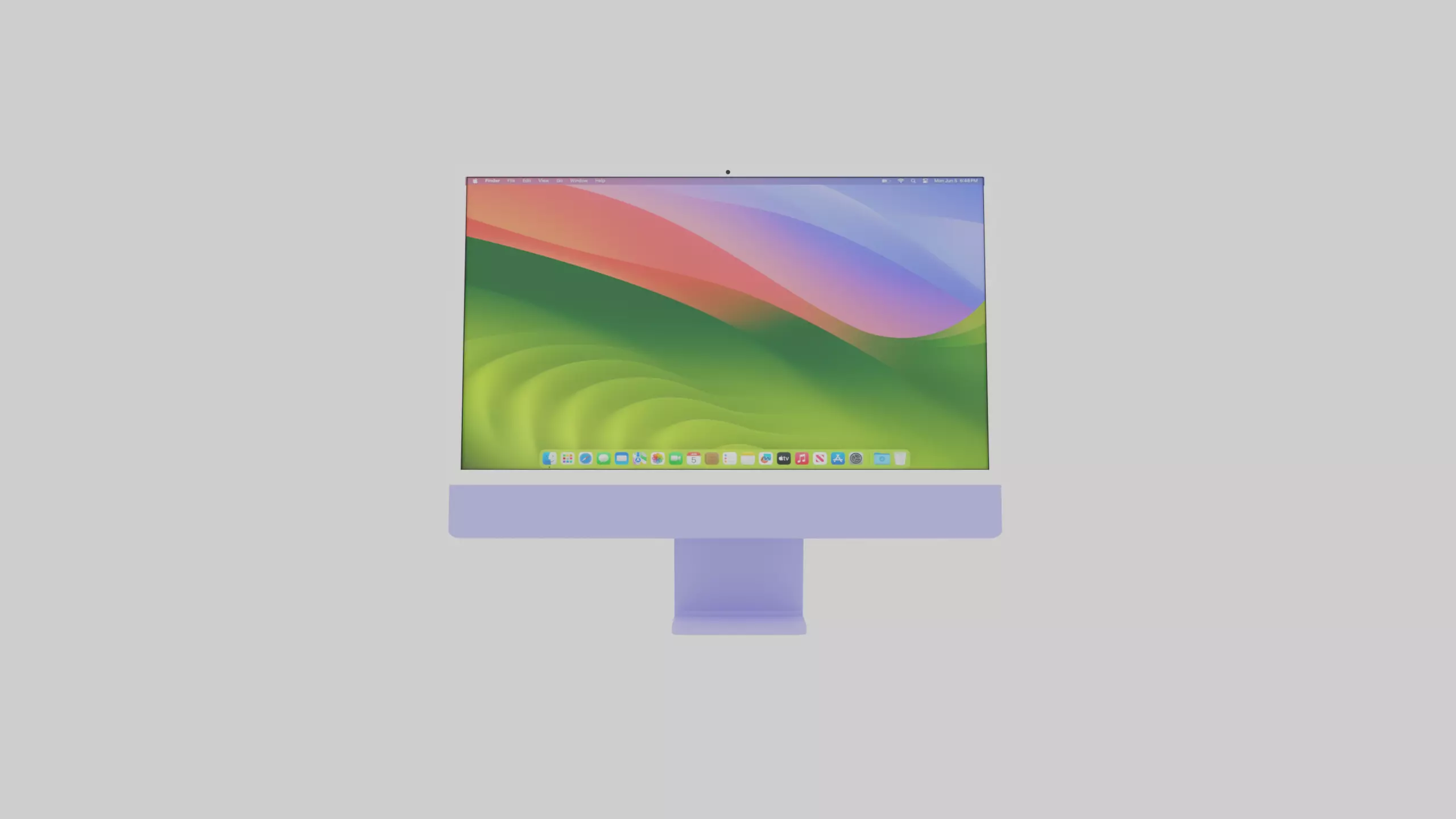 iMac 2021 Purple Free 3D model