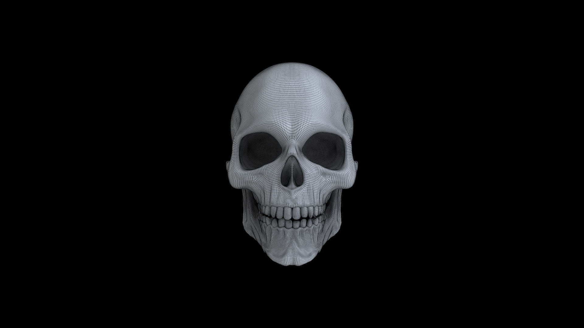 RANX-001 Rigged Skull Head 3D model_3