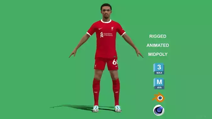3D Rigged Trent Alexander-Arnold Liverpool 2024 3D model