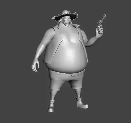 Demaro Black Fake Luffy 3D Model 3D print model