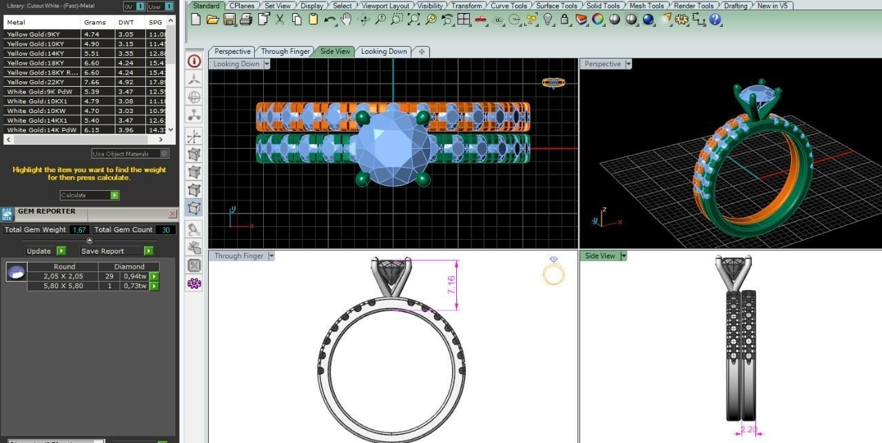 2 ring 3D print model_1