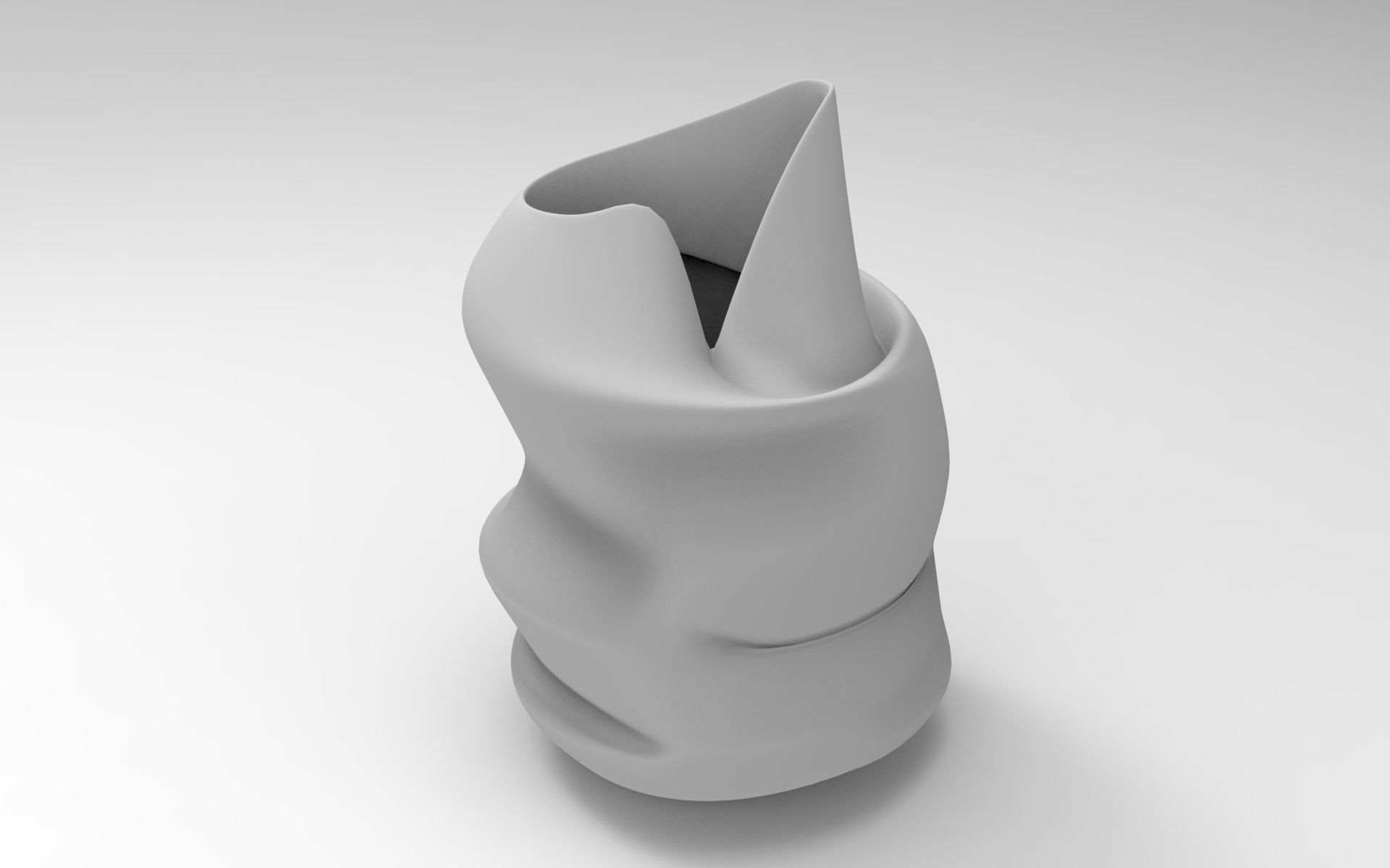 Abstract Vase Low-poly 3D model_8