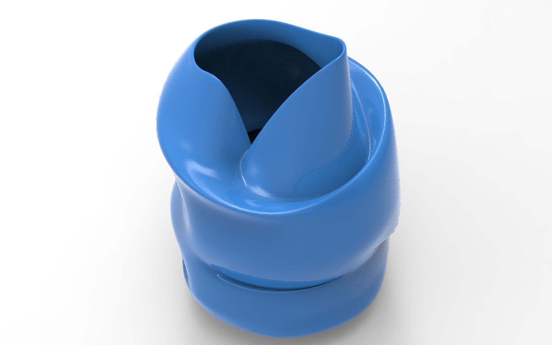 Abstract Vase Low-poly 3D model_2