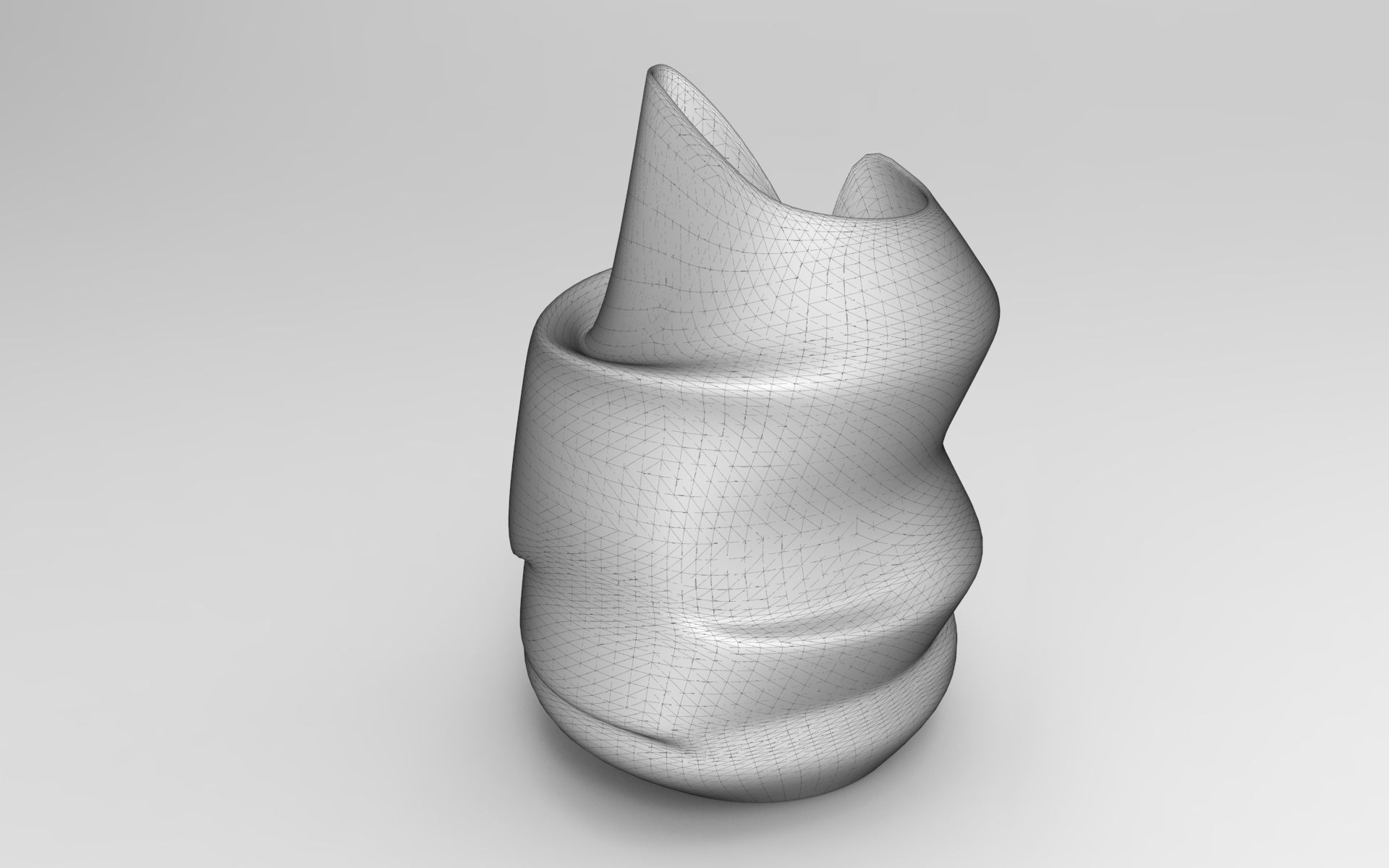 Abstract Vase Low-poly 3D model_6