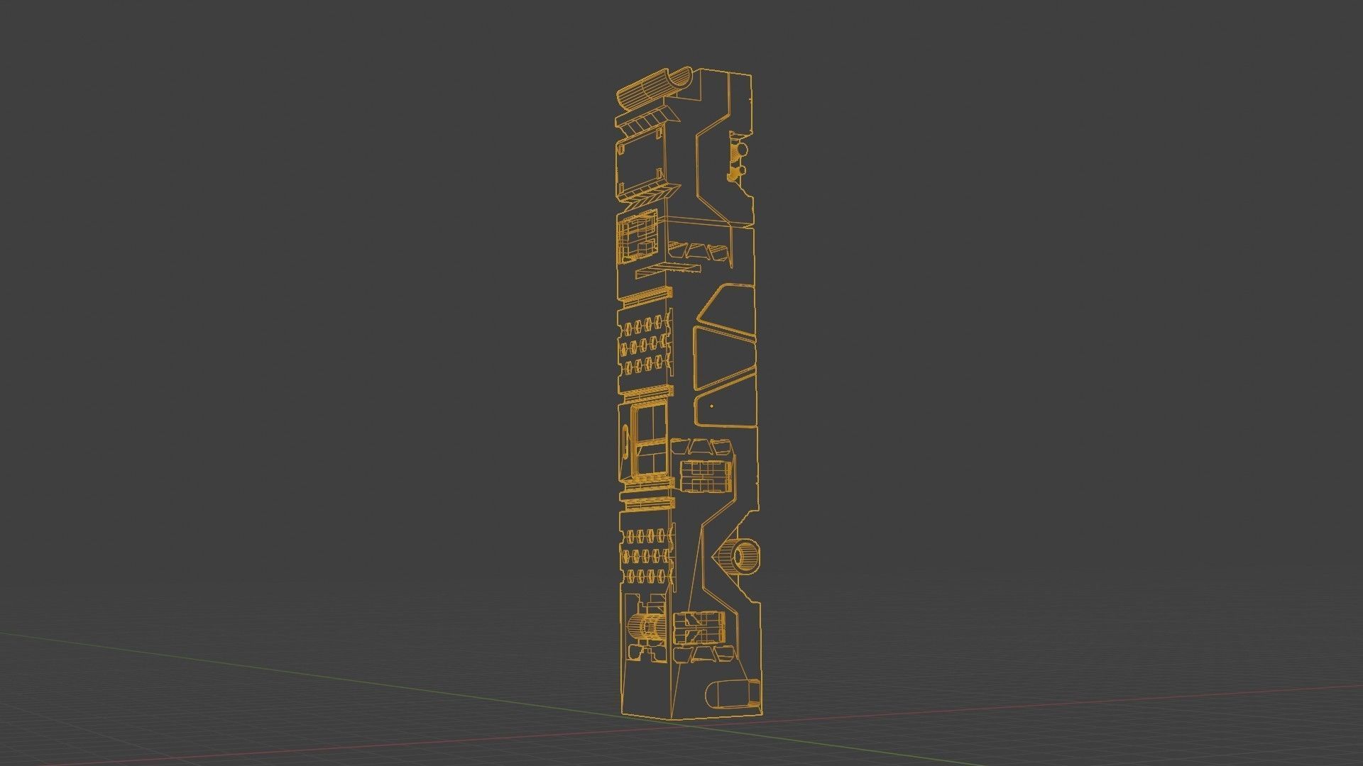 Sci-Fi Hard Surface Pillar 3D print model_13