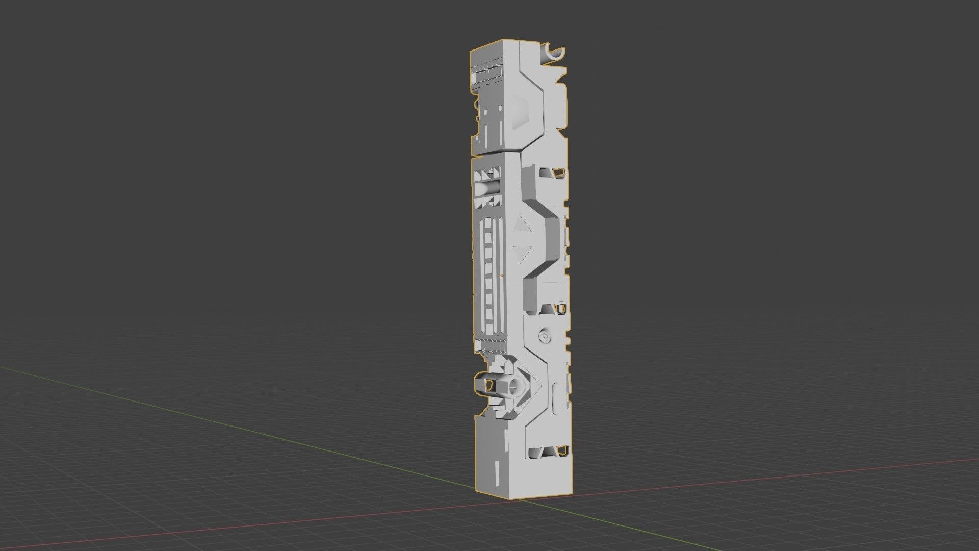 Sci-Fi Hard Surface Pillar 3D print model_3