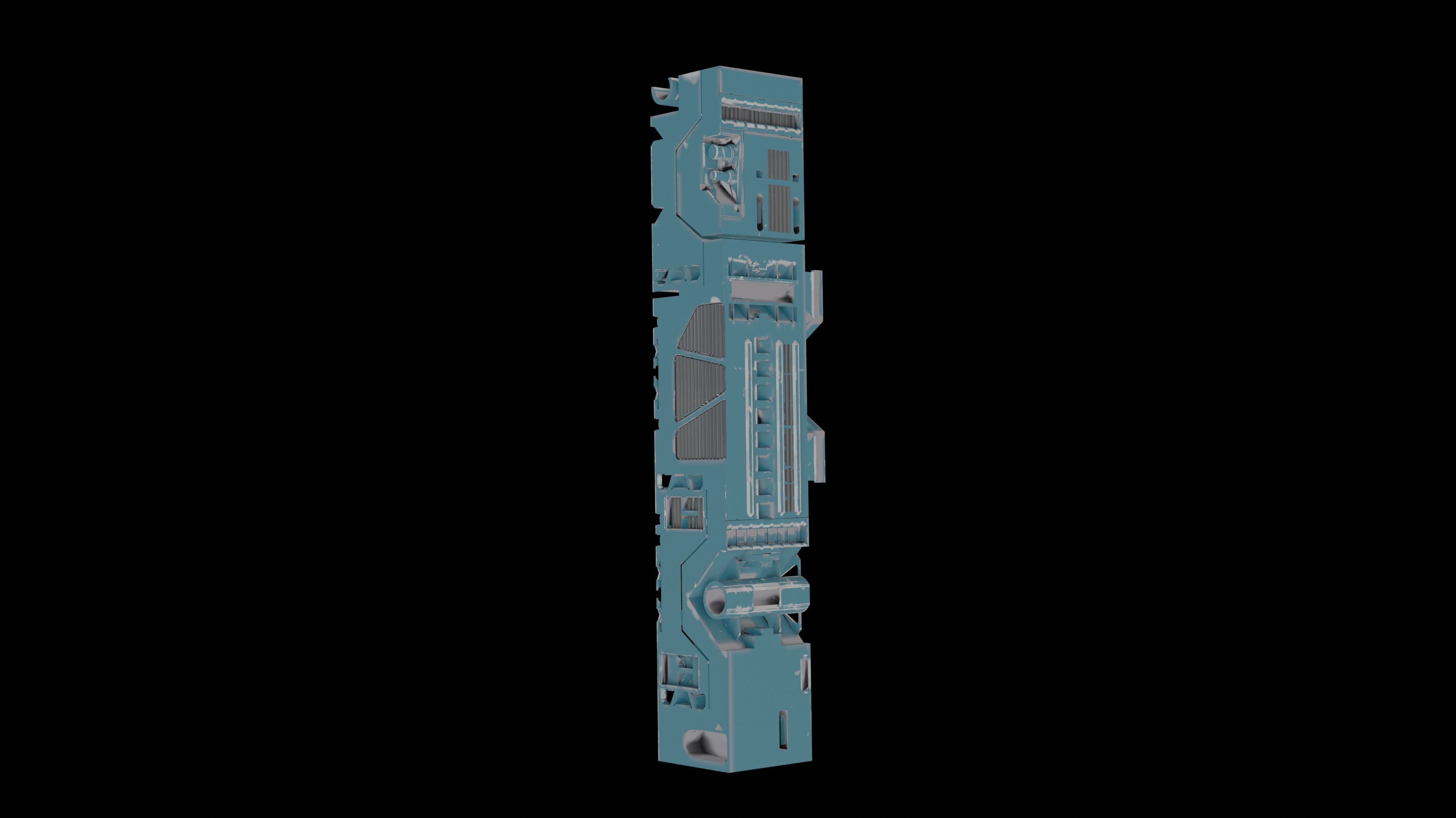 Sci-Fi Hard Surface Pillar 3D print model_15