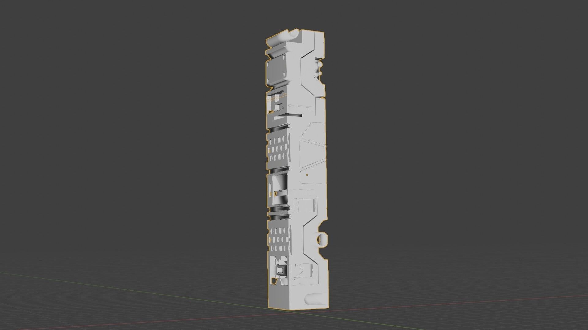 Sci-Fi Hard Surface Pillar 3D print model_2