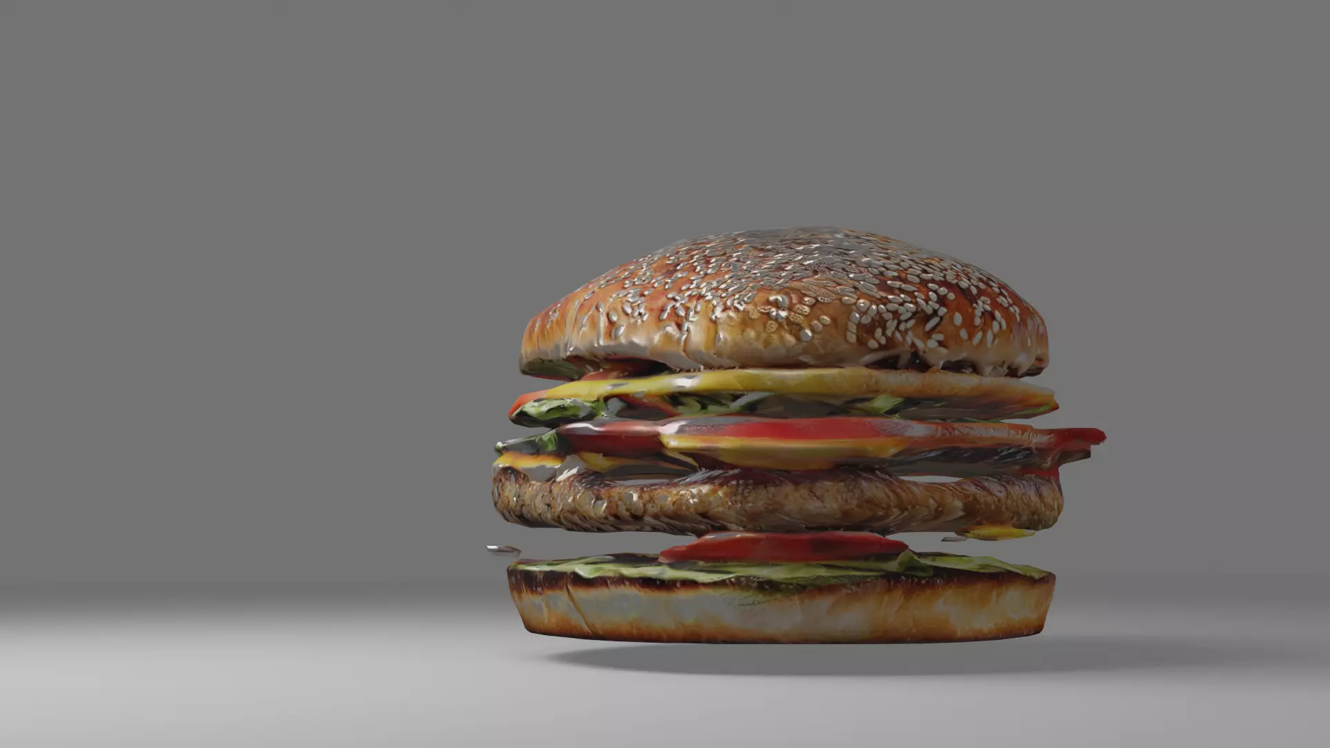 Burger Free low-poly 3D model