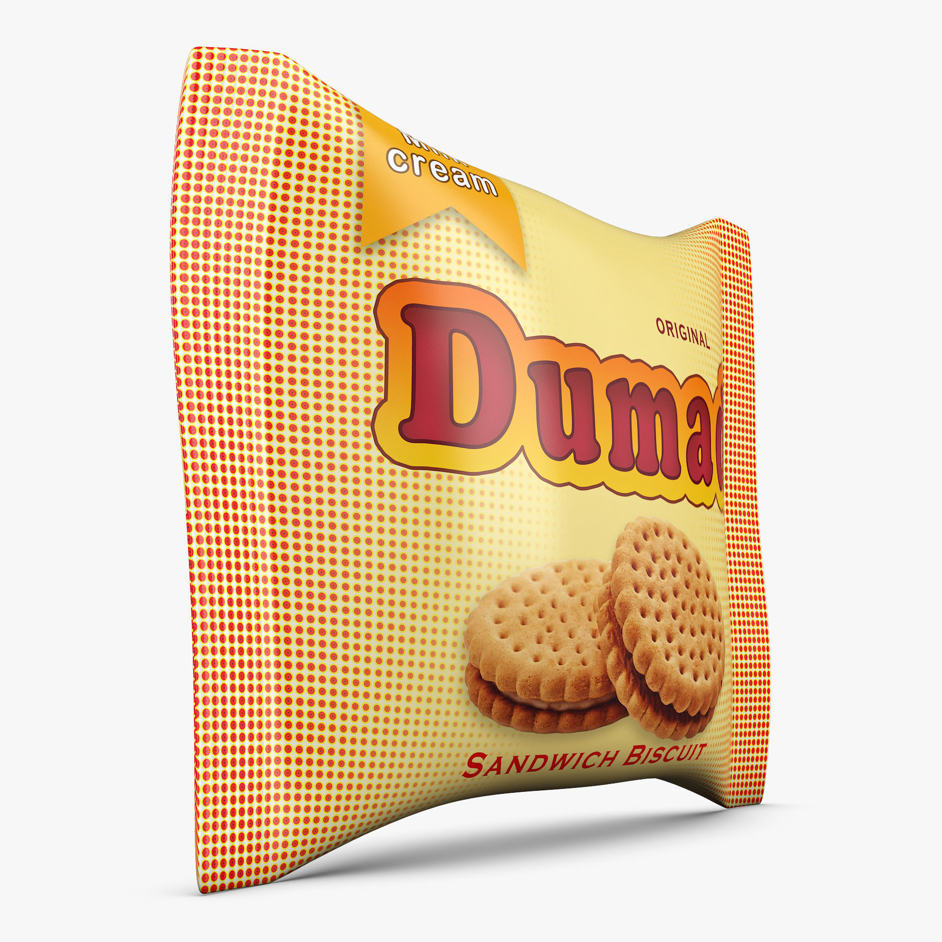 Biscuit Packaging Dumad Simple M 1 3D model_2