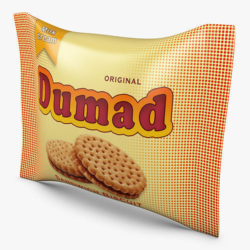 Biscuit Packaging Dumad Simple M 1 3D model 2