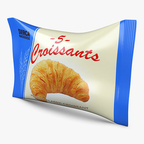 Croissant Packaging Svirca Simple M 1 3D model 2