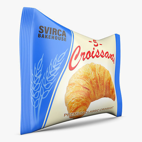 Croissant Packaging Svirca Simple M 1 3D model 3