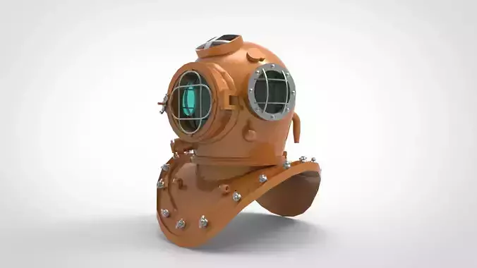 Diving Helmet Low-poly 3D model