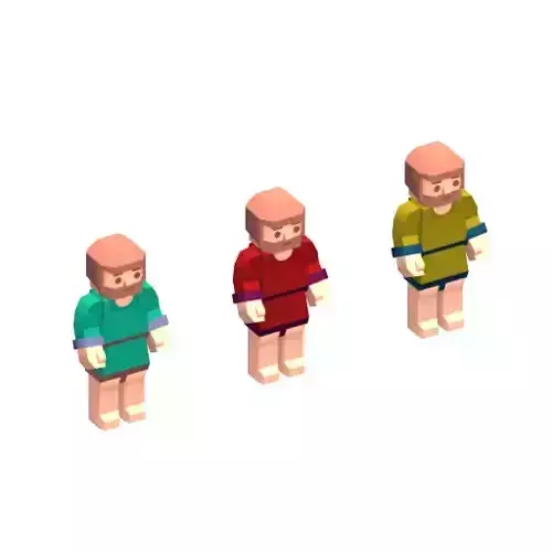 Block-Style 3D Character Collection