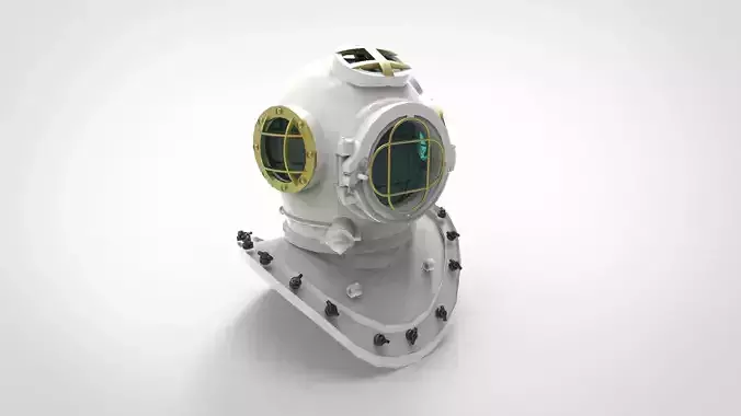 Underwater Helmet Low-poly 3D model