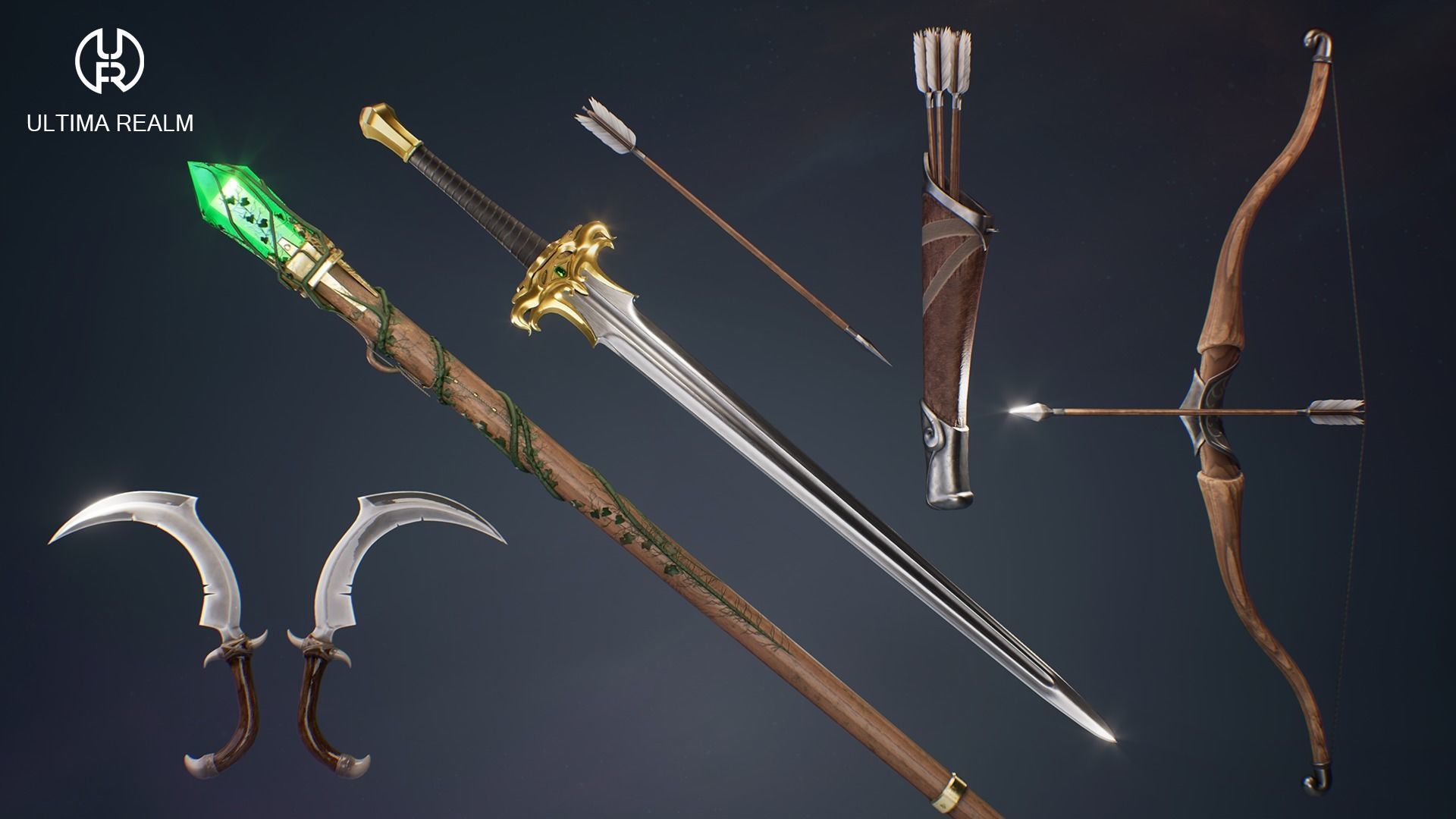Fantasy Weapon Pack 3D Model Collection_15