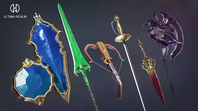 Fantasy Weapon Pack 3D Model Collection