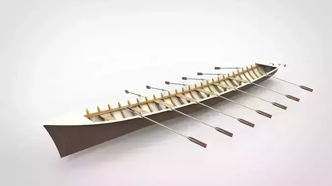 Iban longboat 3D model