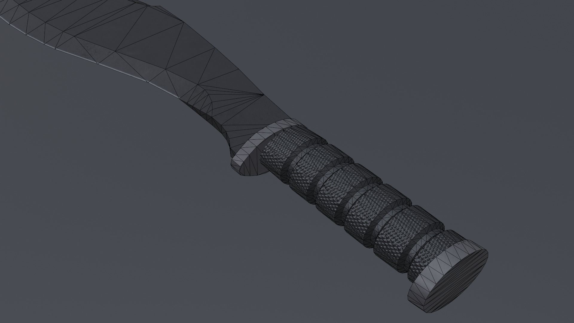 Tactical Kukri  Low-poly 3D model_9