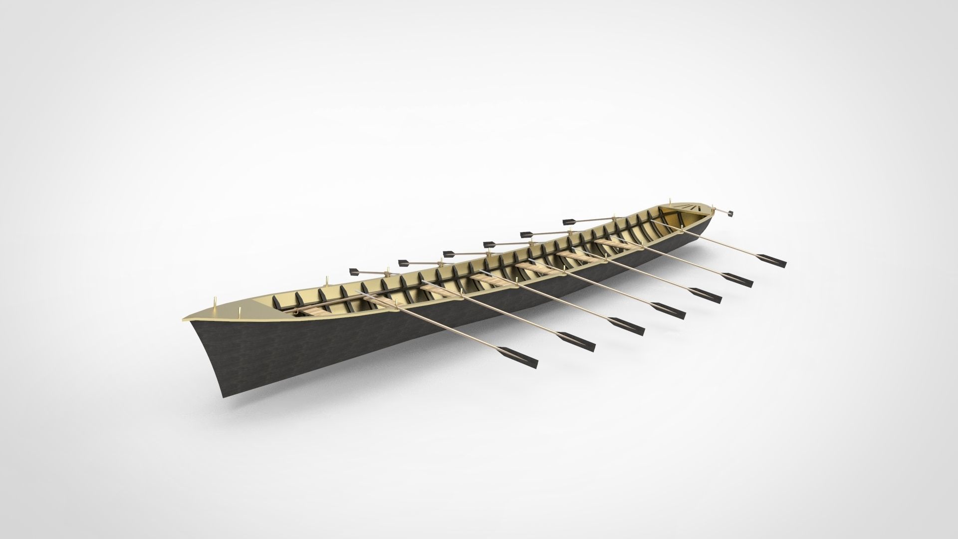 Iban longboat  3D model_2