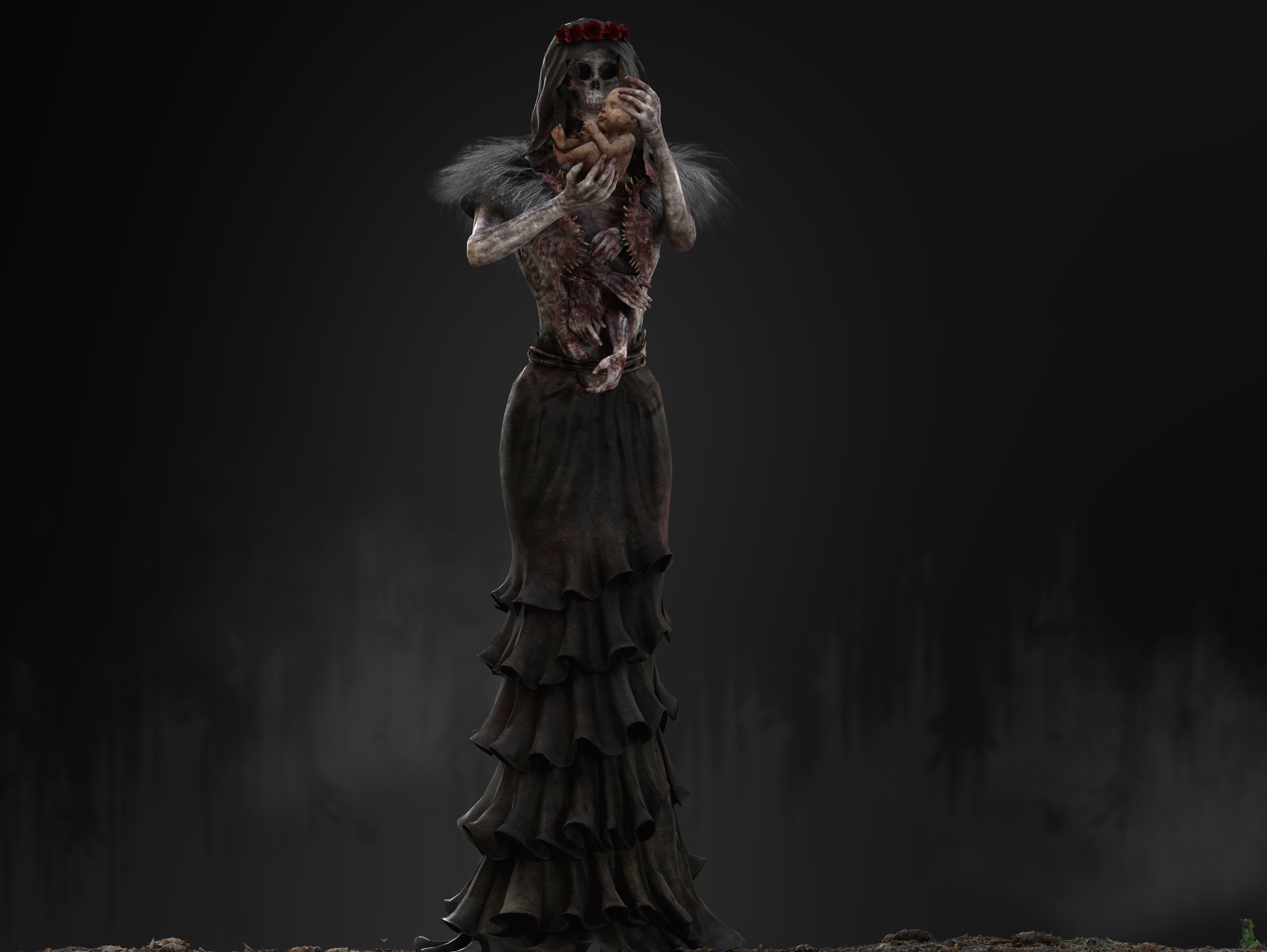 Reaper of Death Low-poly 3D model_9