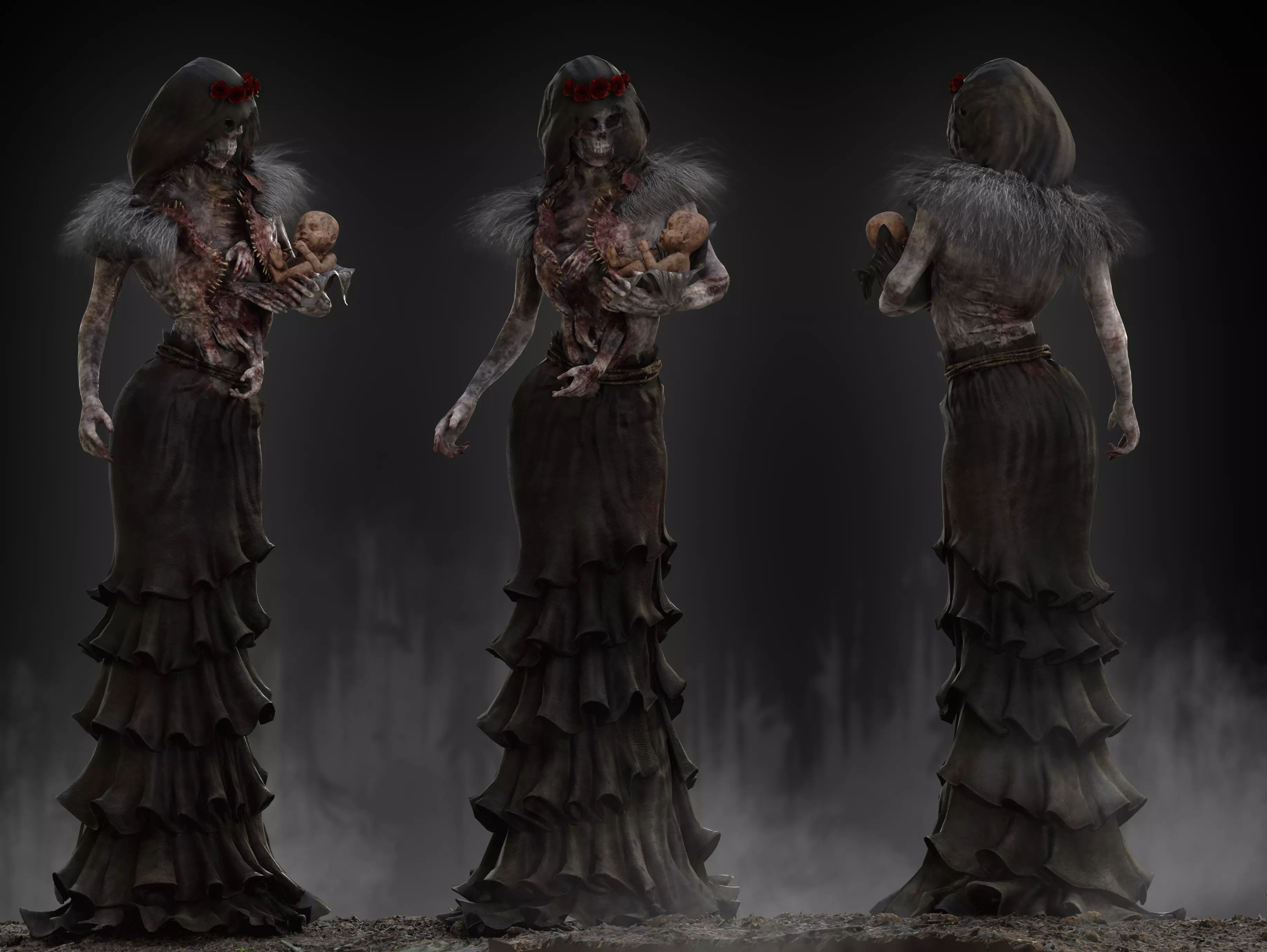 Reaper of Death Low-poly 3D model_0