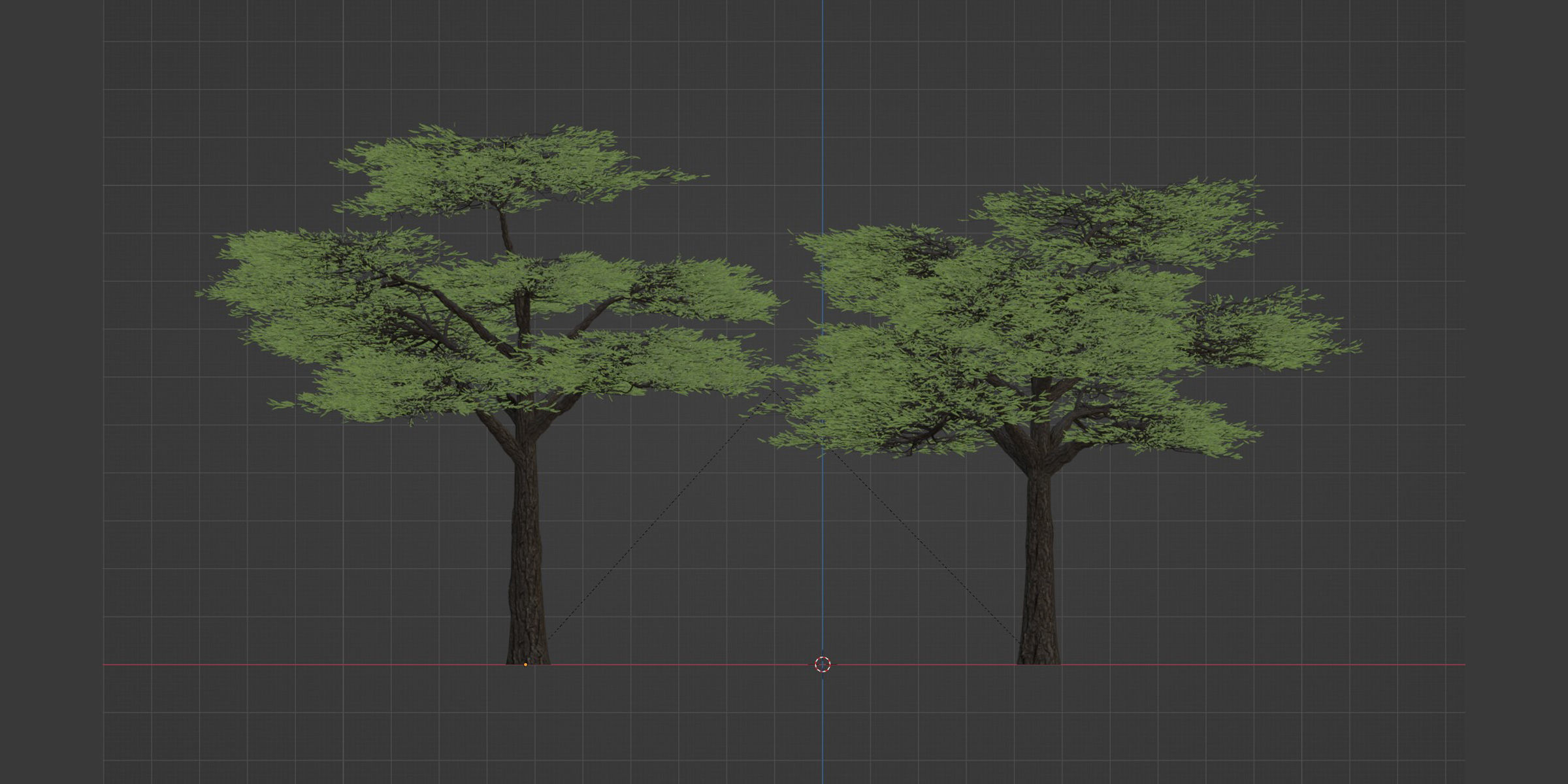 Acacia trees vol 87-Blender 3D model_4