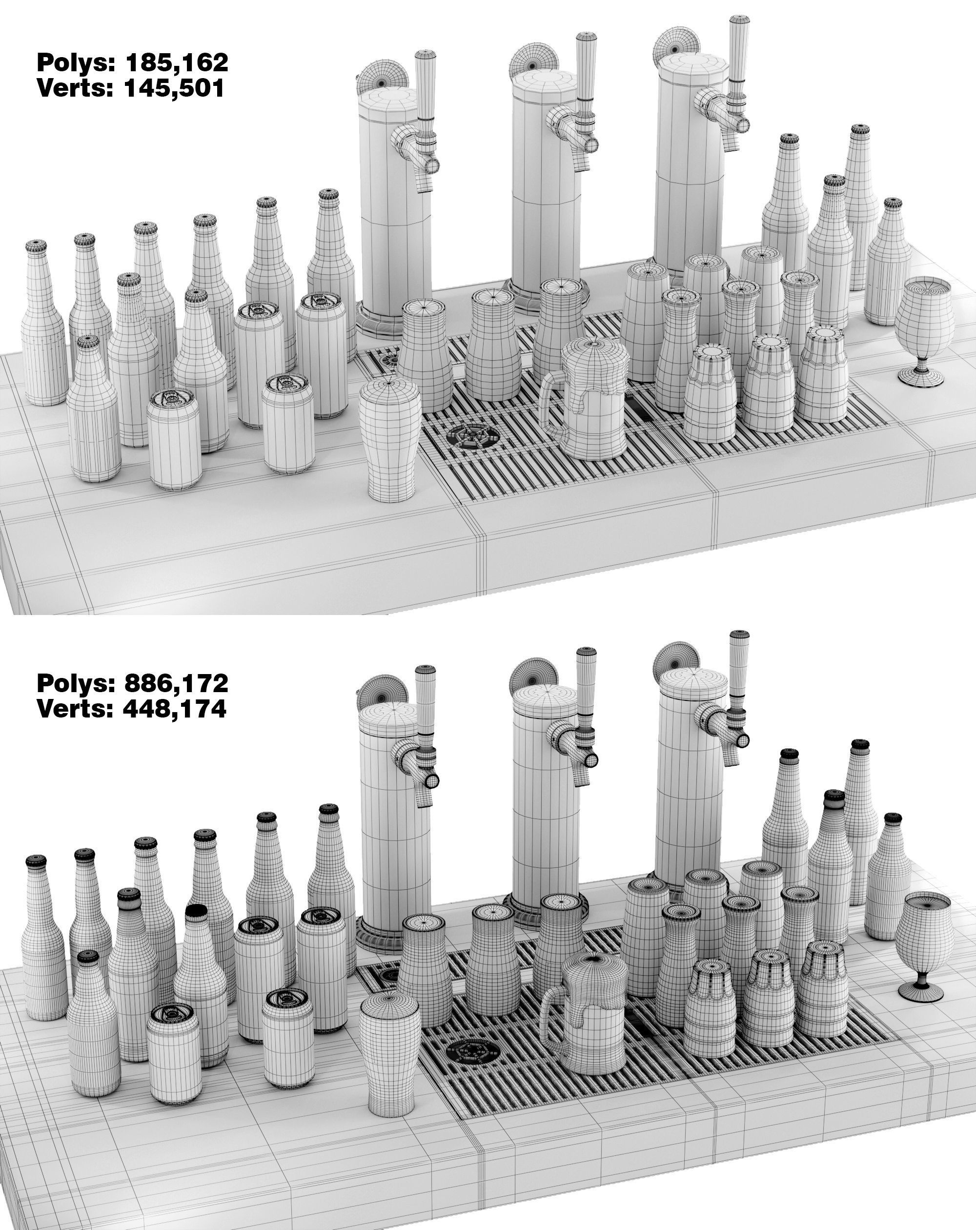 Beer Set  3D Model Tap-beer  3D model_4