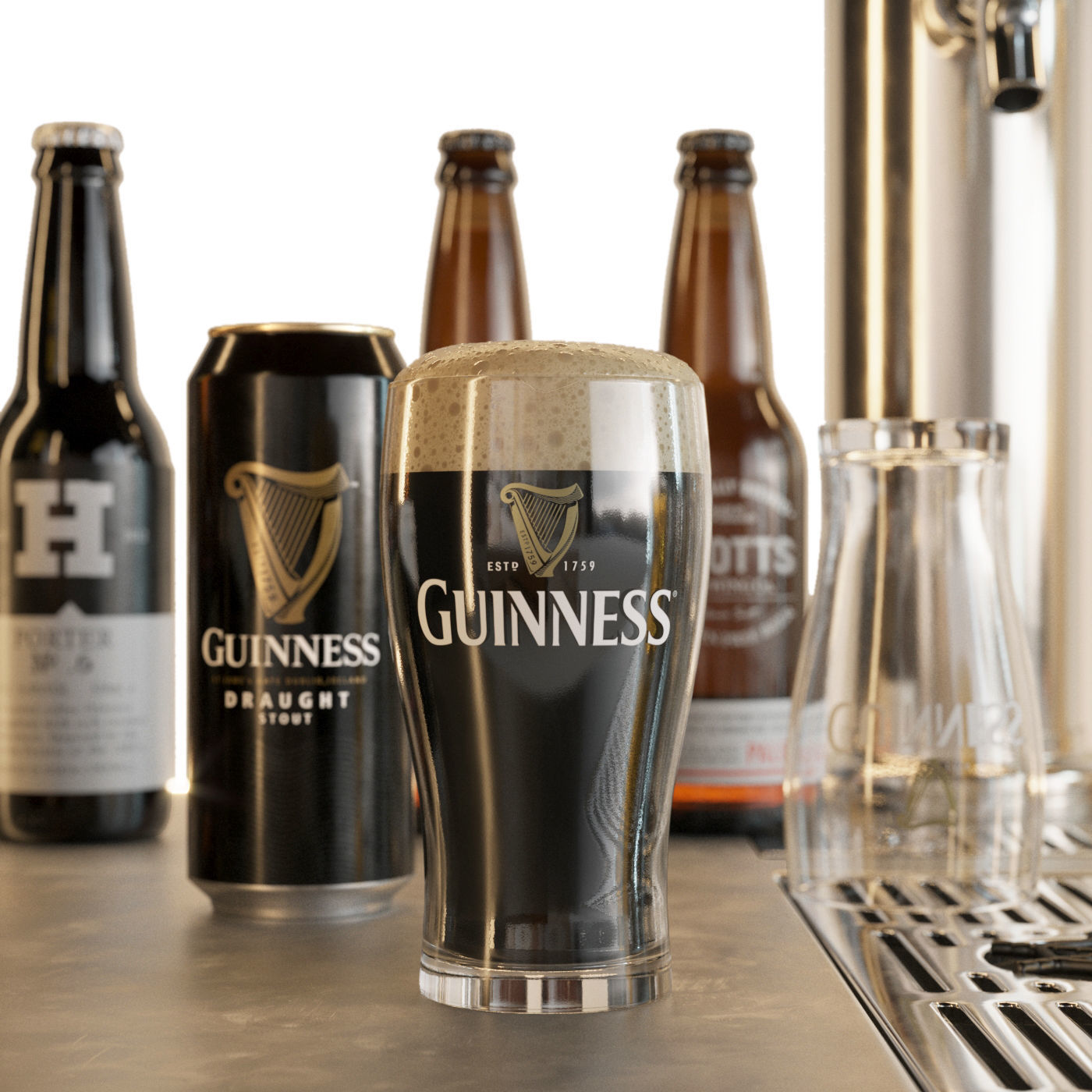 Beer Set  3D Model Tap-beer  3D model_2