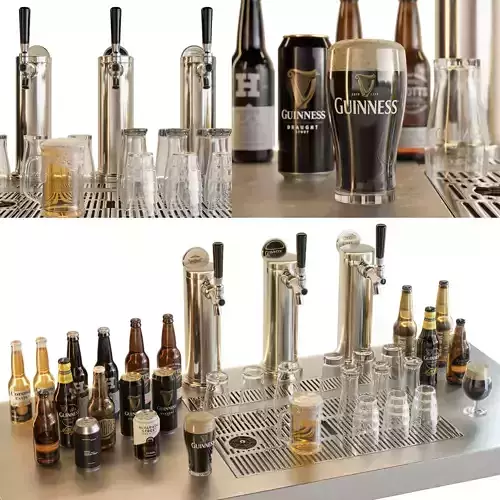 Beer Set  3D Model Tap-beer 