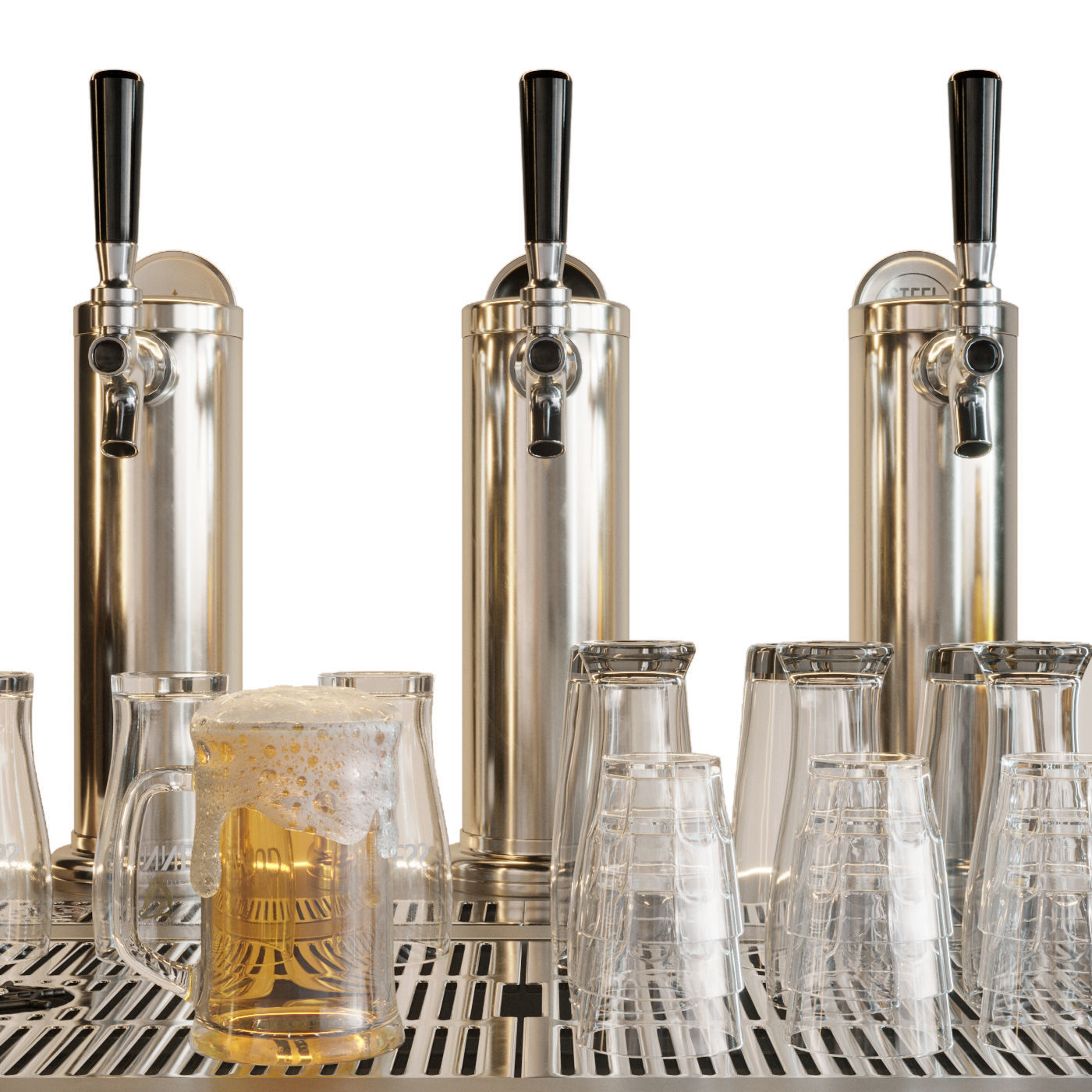 Beer Set  3D Model Tap-beer  3D model_1