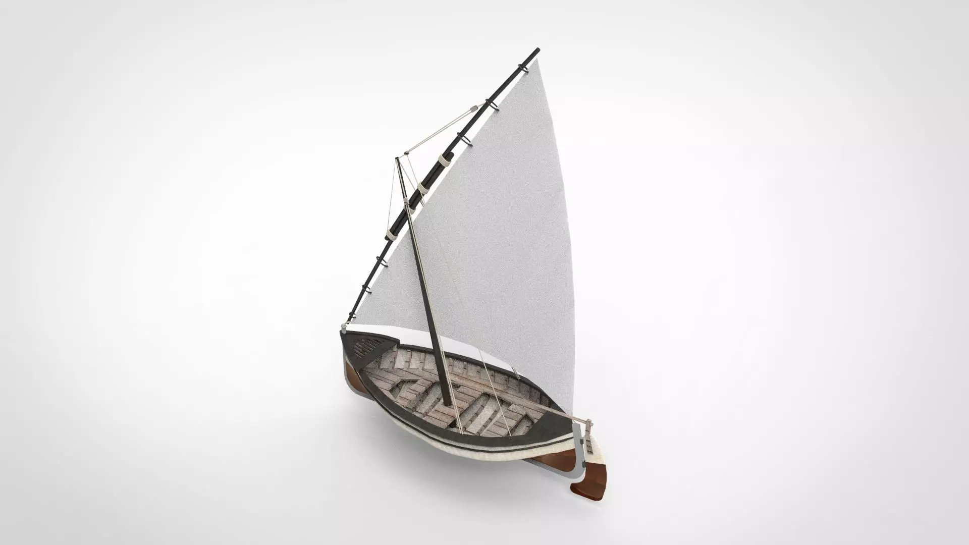 Sail boat 3D model_0