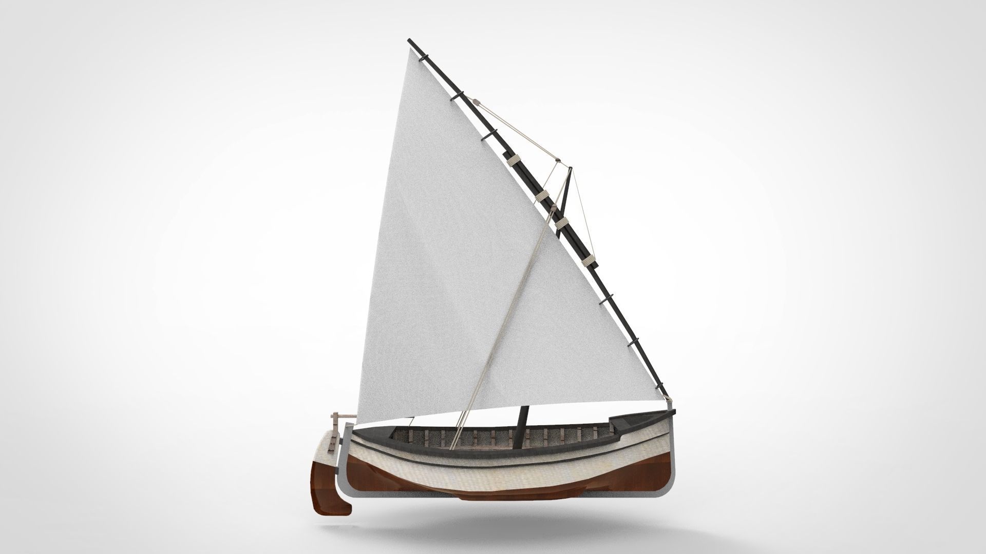 Sail boat 3D model_3