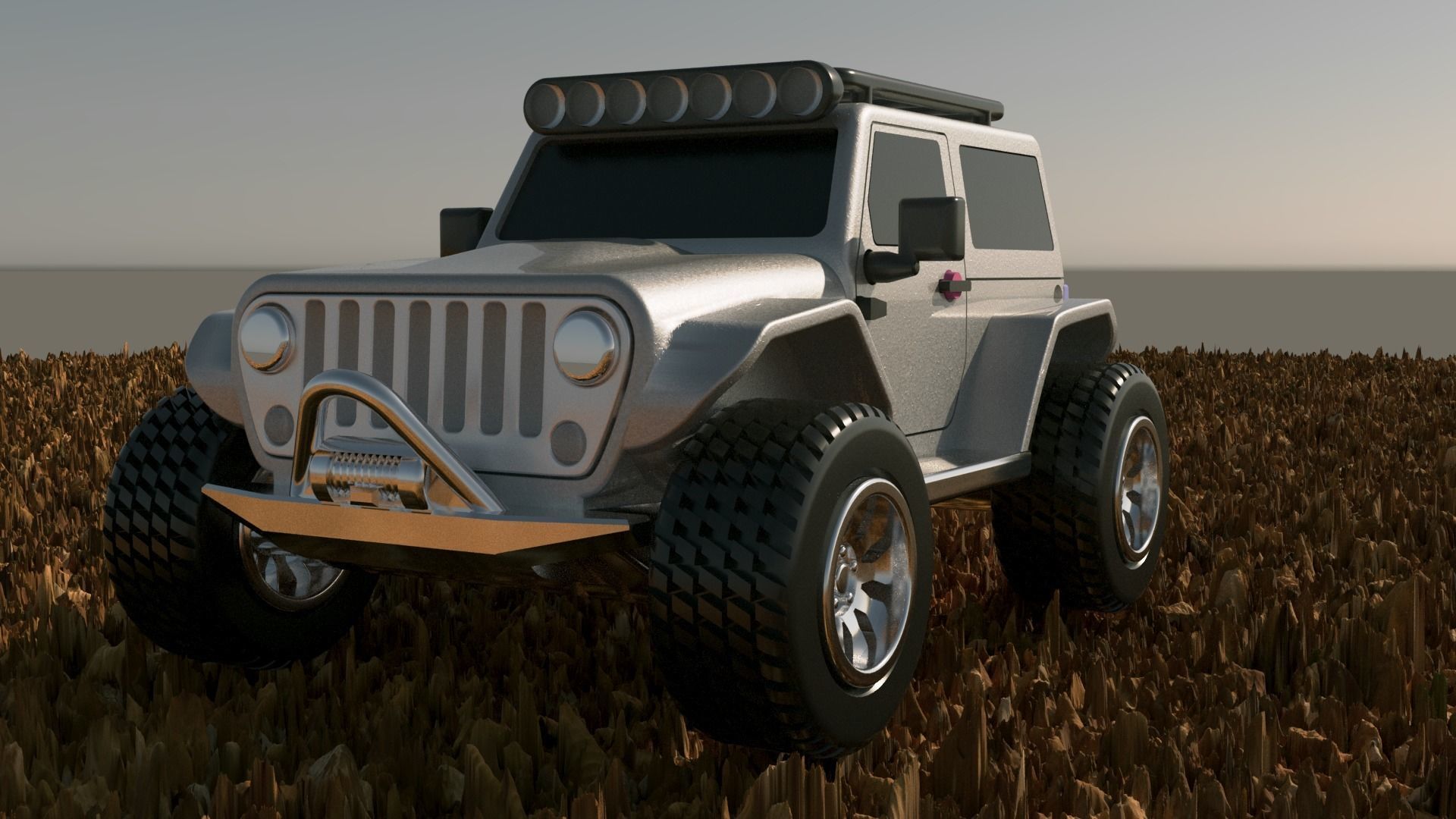 Jeep wrangler Fully 3D printable model 3D model 3D printable | CGTrader