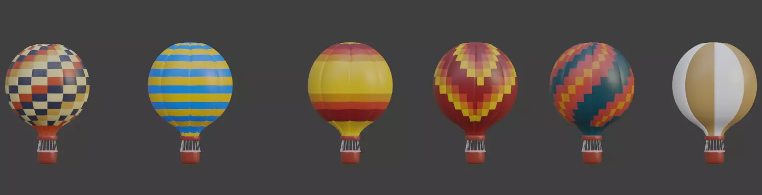 Hot Air Balloon 3D model 3D model_0
