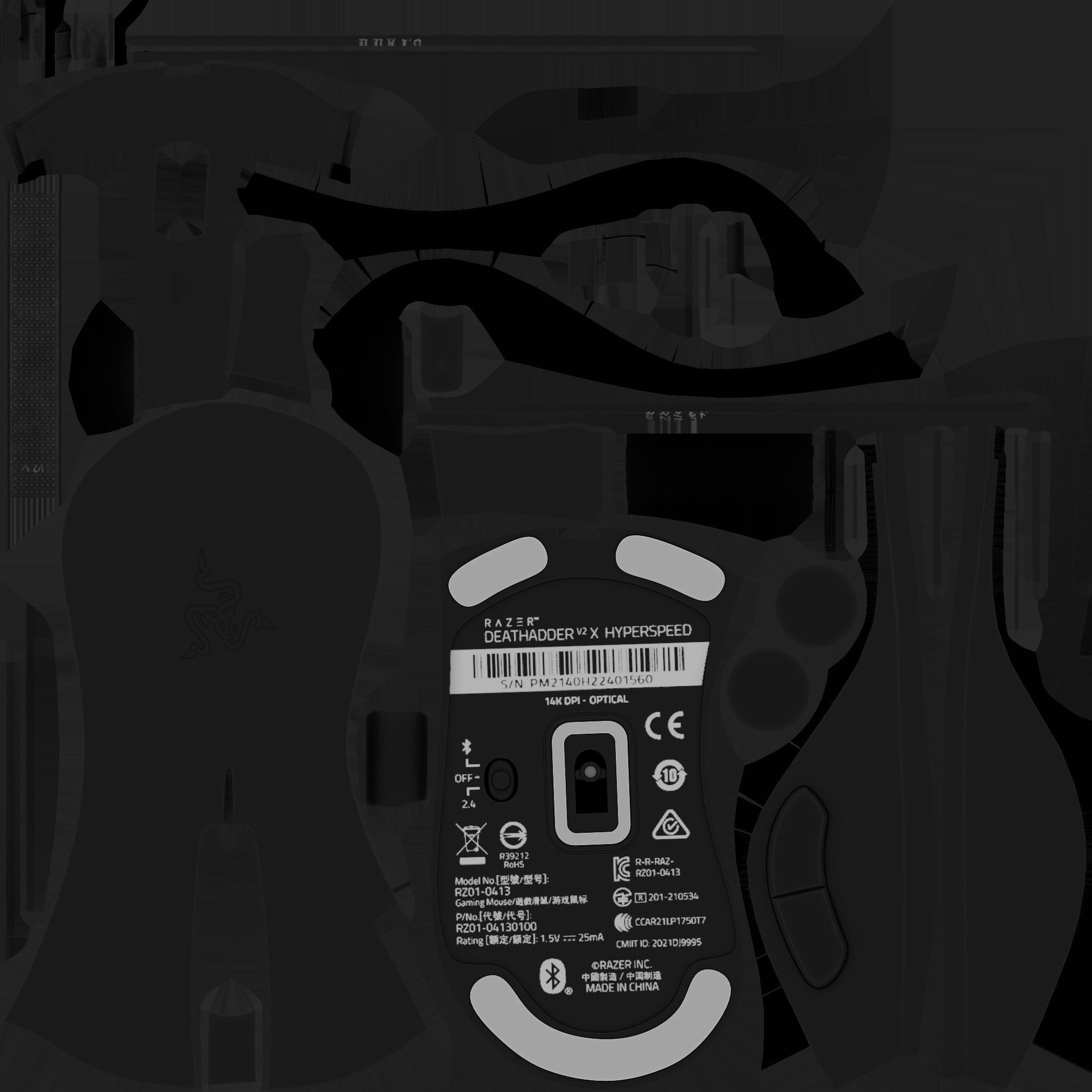 RAZER DEATHADDER 3D MOUSE Low-poly 3D model_8