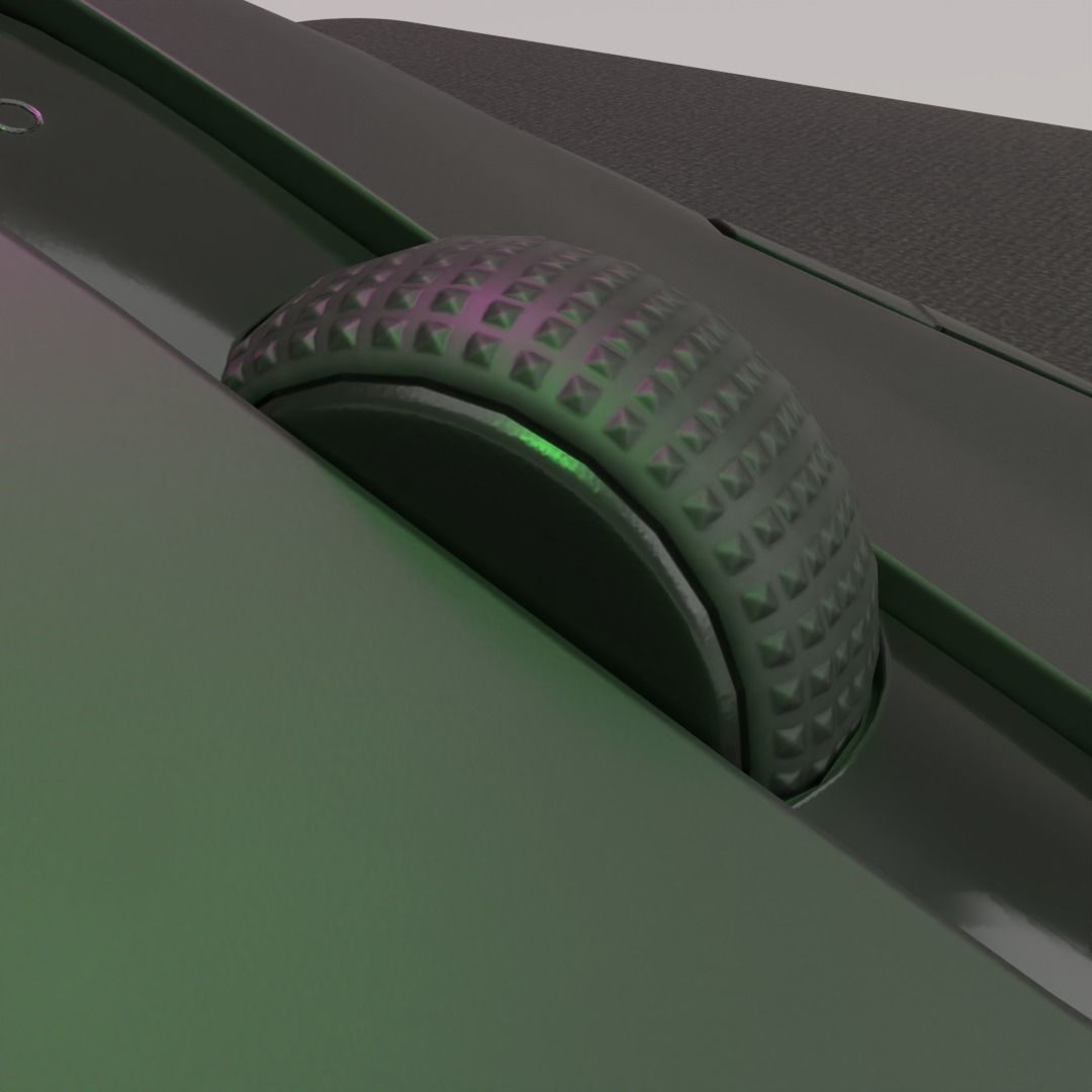 RAZER DEATHADDER 3D MOUSE Low-poly 3D model_4