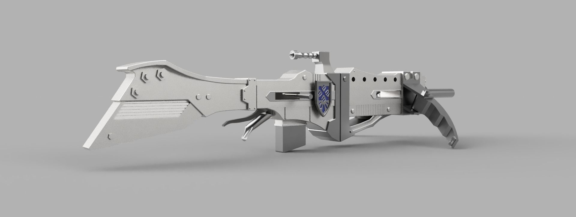 Monster Hunter World iron heavy bowgun 3D print model_2