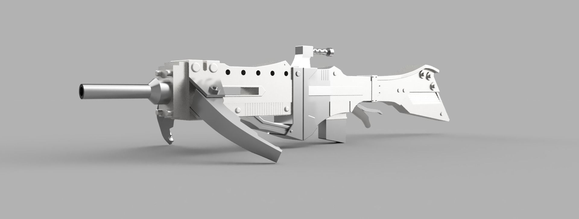 Monster Hunter World iron heavy bowgun 3D print model_1