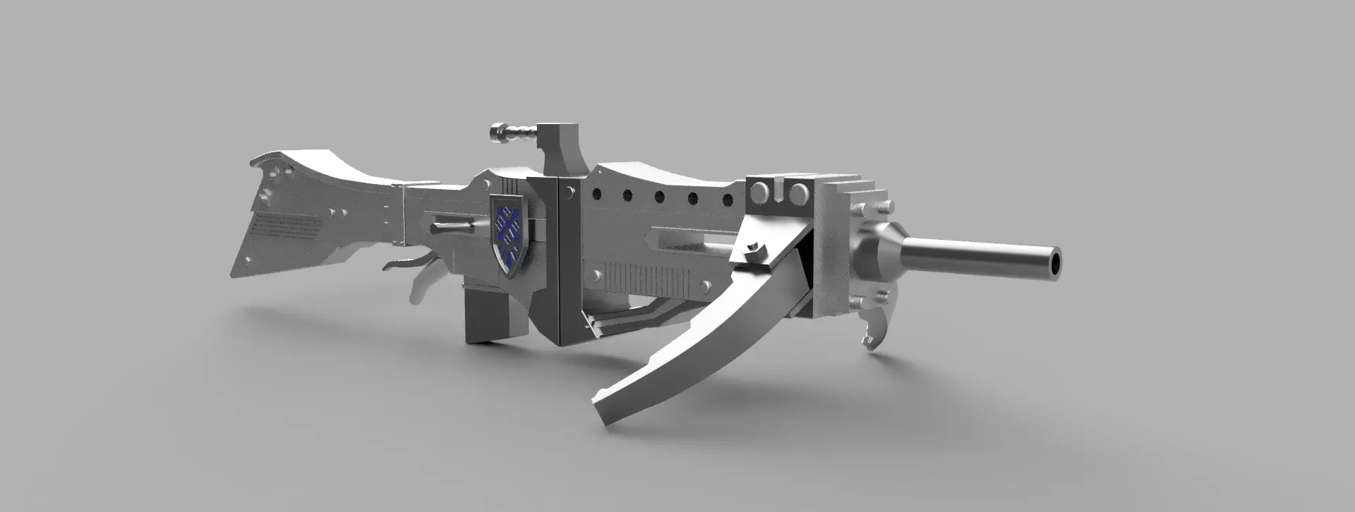 Monster Hunter World iron heavy bowgun 3D print model_0