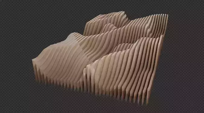 Artistic deco mantic wave