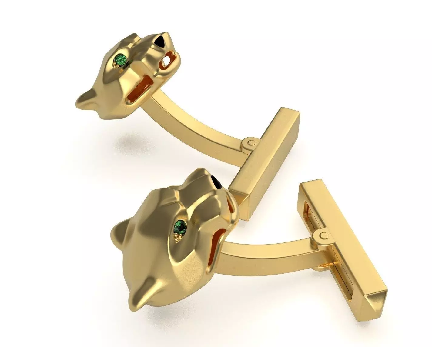 Panther Cufflinks 3D print model_0