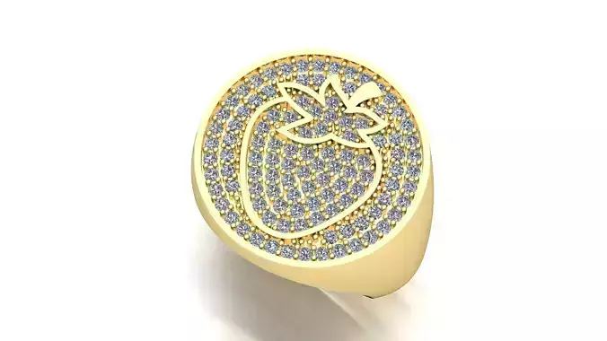 Strawberry ring with stones